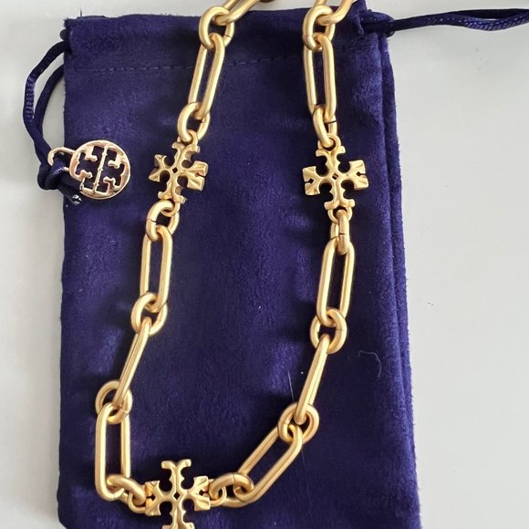 TORY BURCH ROXANNE CHAIN SHORT NECKLACE - Picture 4 of 11